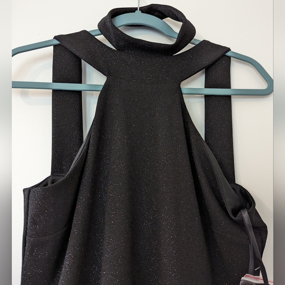 💥2XHost Pick💥 Bebe Black Party Cocktail Dress With Sparkles! Size 10 - Picture 5 of 9